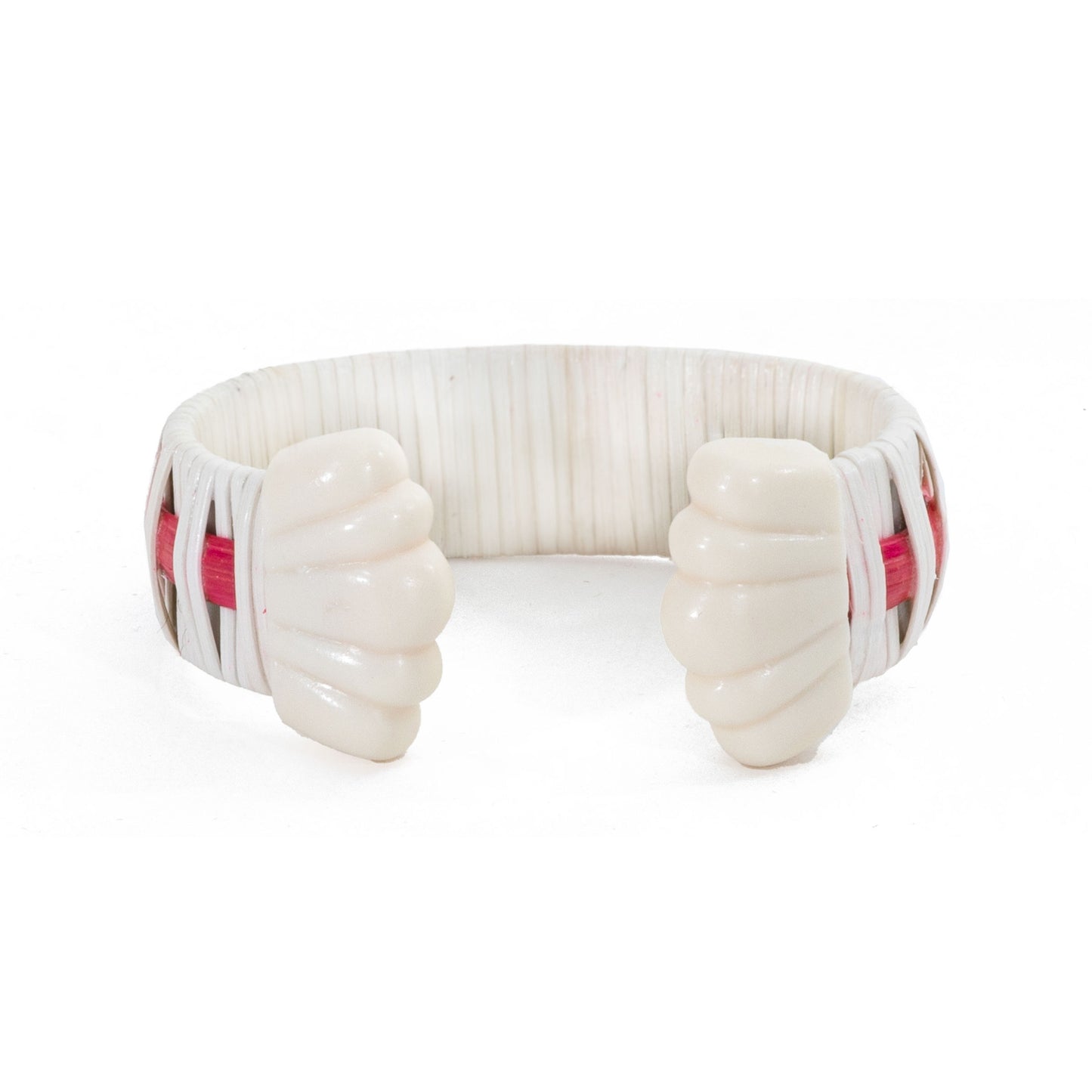 The Ellery Cuff - White/Pink