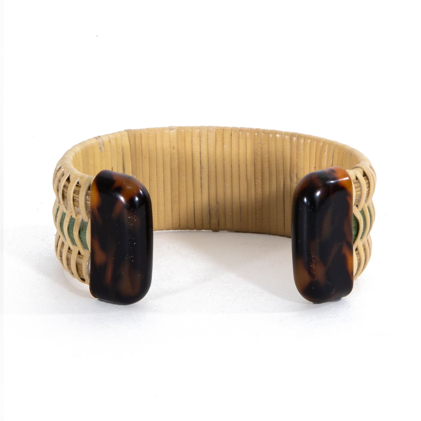 The Florence Cuff - Natural/Green/Tortoise