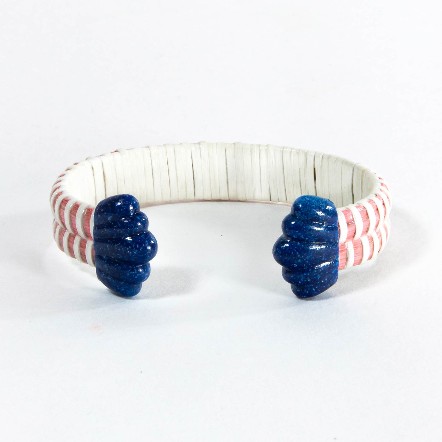 The Jane Bracelet - Pink/Navy Scallop