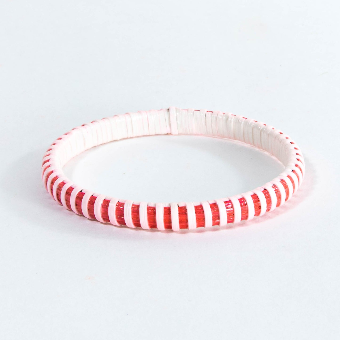 Bangle - Medium Width - Pink/White - M