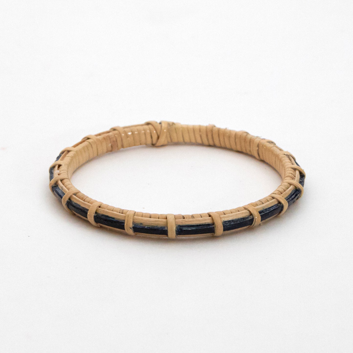 Bangle - Extra Narrow - Navy/Natural Layered - M