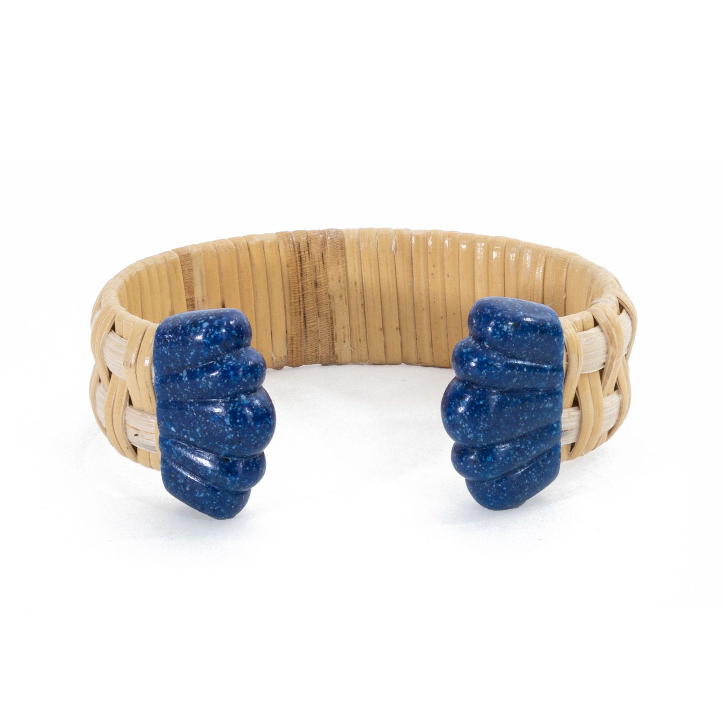 The Ellery Cuff - Natural/Ocean Blue