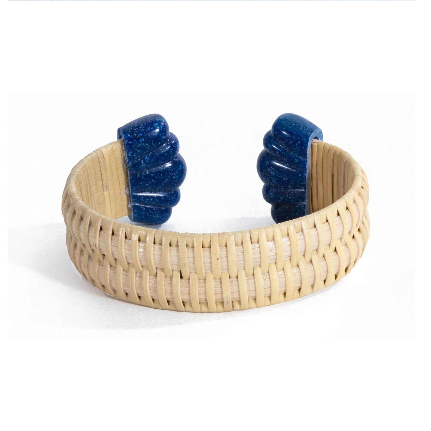 The Ellery Cuff - Natural/Ocean Blue