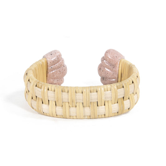 The Ellery Cuff - Natural/Pink