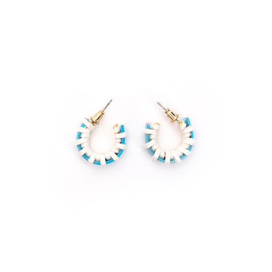 Hoops - Turquoise/White - S