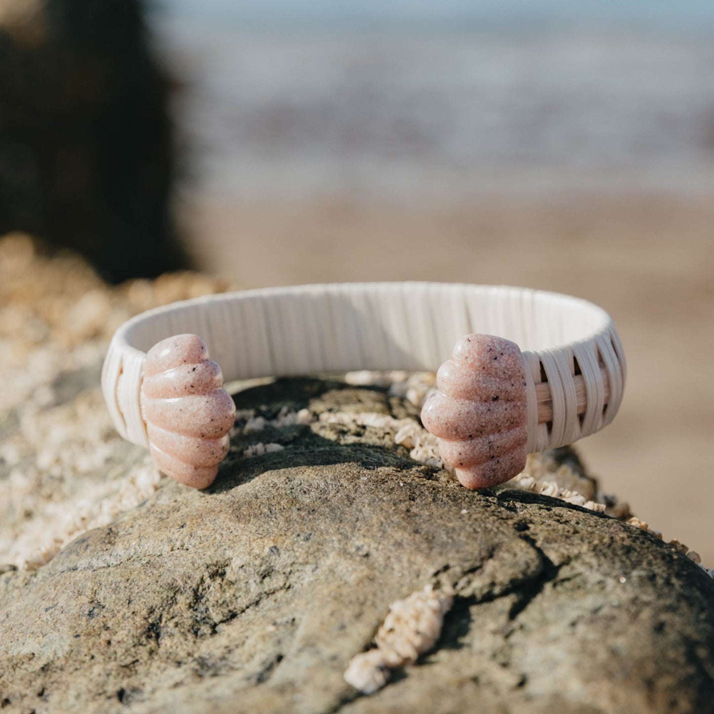 The Jane Bracelet - White/Marbled Pink