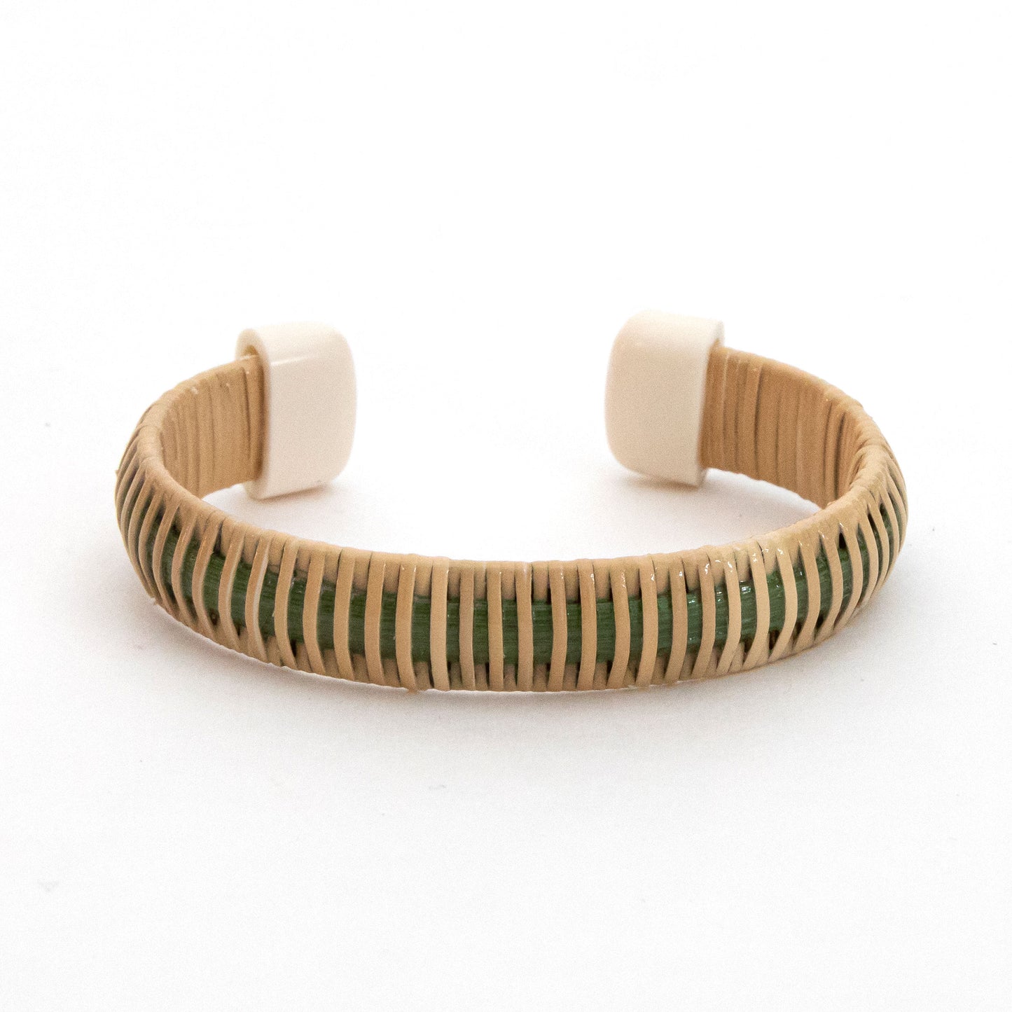 Cuff - Medium Width - Engraved - Olive/Natural - M